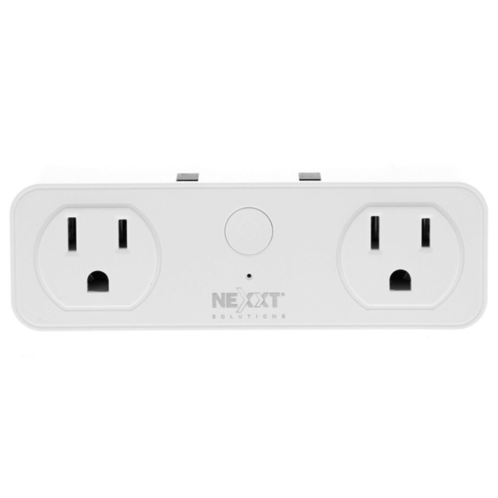 Nexxt Smart Wi-Fi Indoor Dual Plug with Nema in White, , large