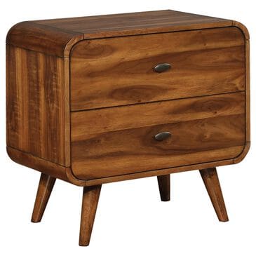 Pacific Landing Robyn 2 Drawer Nightstand in Dark Walnut with USB, , large