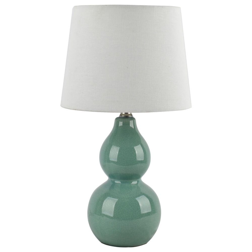 TLC 18" Accent Lamp in Green and White, , large