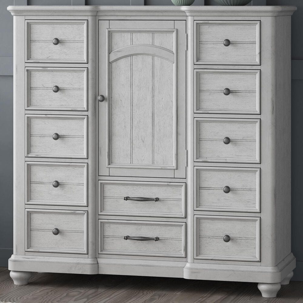 Emerald Home Furnishings New Haven 12-Drawer Chest in Oyster Shell, , large