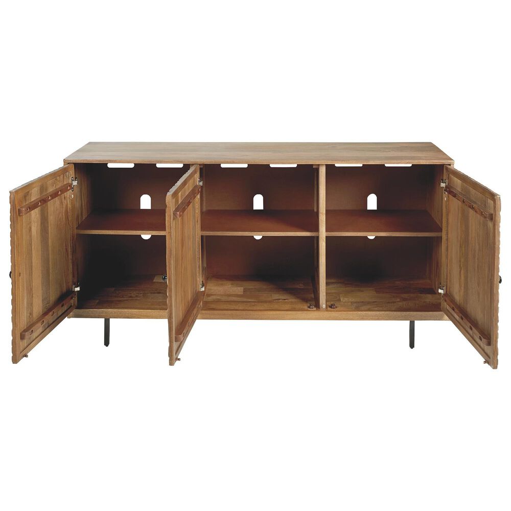 Ashley Kerrings Accent Cabinet in Natural, Black and Ivory, , large