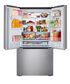 LG 25.5 Cu. Ft. 3-Door French Door Refrigerator with Ice and Water Dispenser in Noble Steel, , large