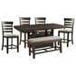 Mayberry Hill Colorado 6-Piece Counter Dining Set in Brown, , large