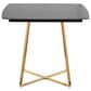 LumiSource Cosmo Square Dinette Table in Black and Gold - Table Only, , large