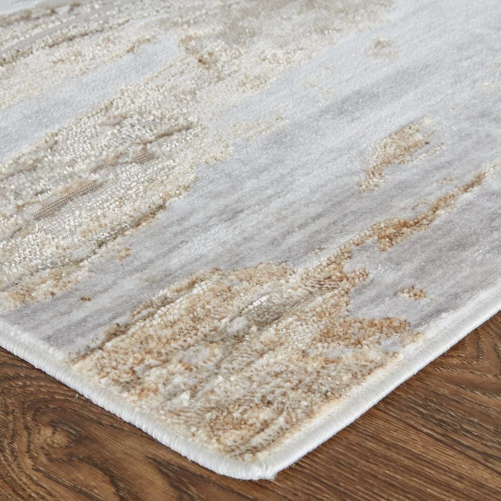 Feizy Laina Abstract 2&#39; x 3&#39; Beige and Gray Area Rug, , large