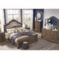 Signature Design by Ashley Charmond King Bed in Dark Brown, , large