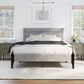 Richlands Furniture Maryhill Queen Platform Bed with Light Gray Upholstery in Black, , large