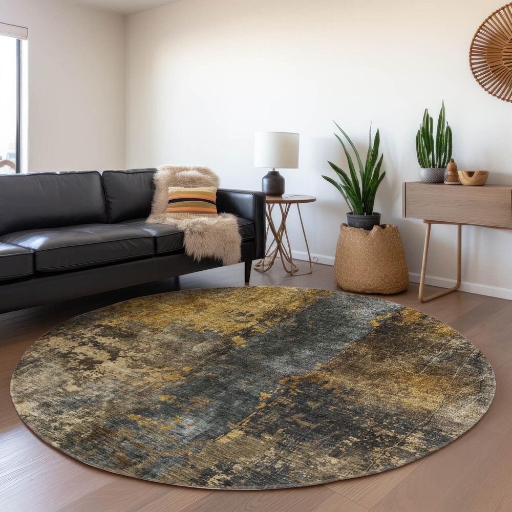 Dalyn Rug Company Nouveau NV12 8&#39; Round Gray Indoor/Outdoor Area Rug, , large
