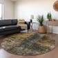 Dalyn Rug Company Nouveau NV12 8" Round Gray Indoor/Outdoor Area Rug, , large