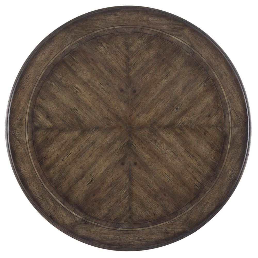 Hooker Furniture Rhapsody Round Dining Table in Rustic Walnut - Table Only, , large