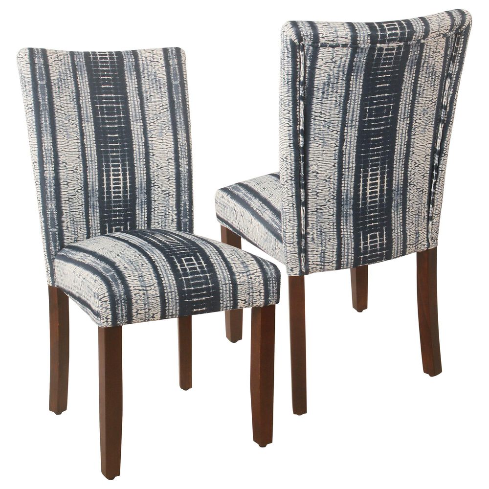 Kinfine HomePop Transitional Parsons Dining Chair in Indigo (Set of 2), , large