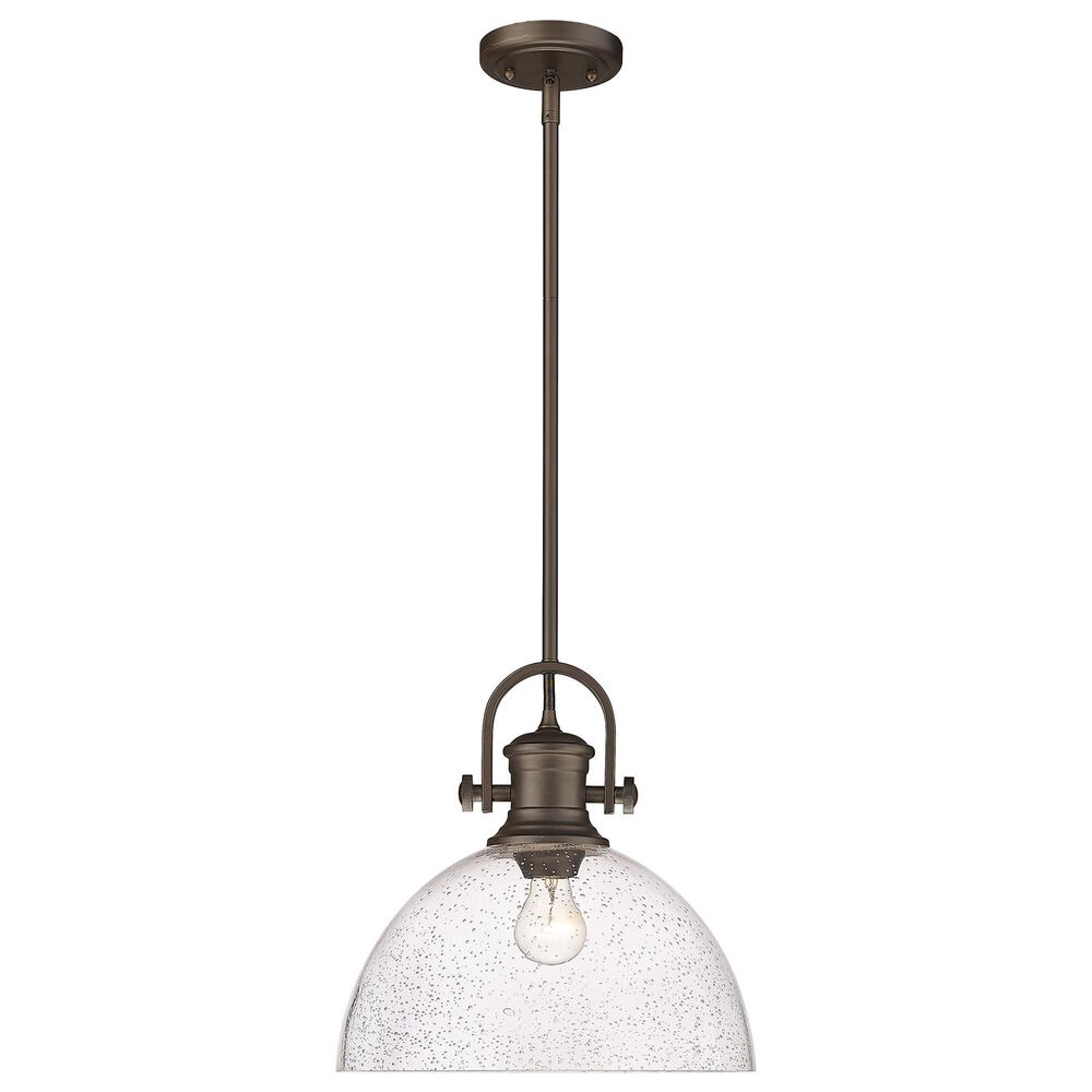 Golden Lighting Hines 1-Light Pendant in Rubbed Bronze, , large