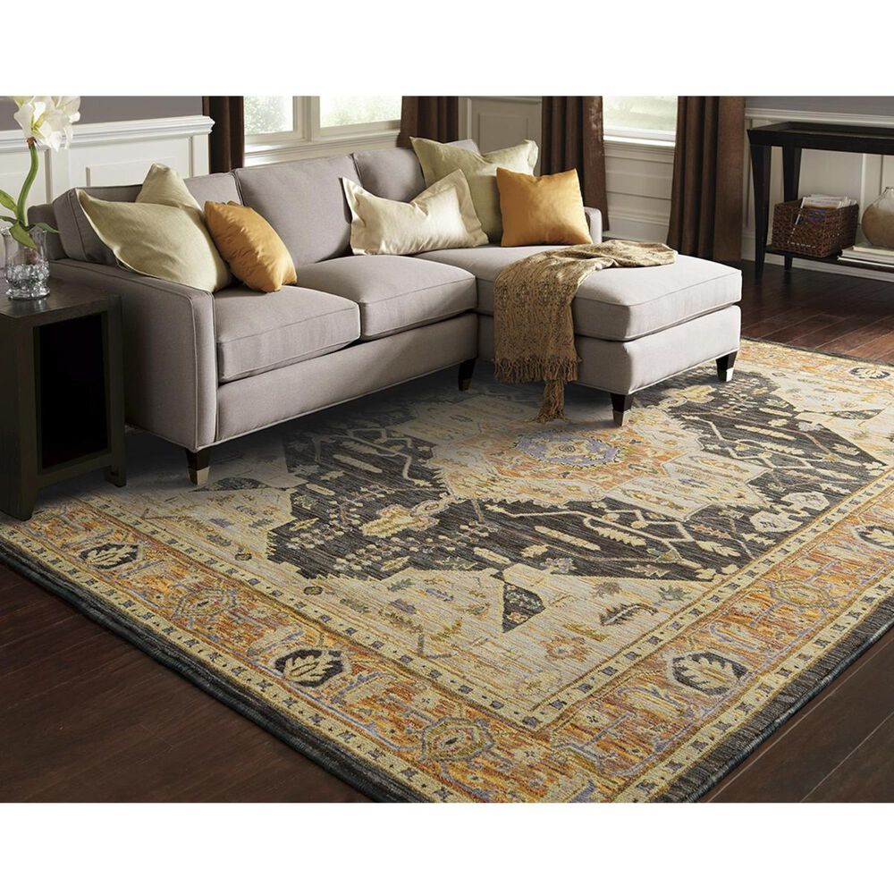 Oriental Weavers Andorra 7138B 10&#39; x 13&#39;2&quot; Gold and Grey Area Rug, , large