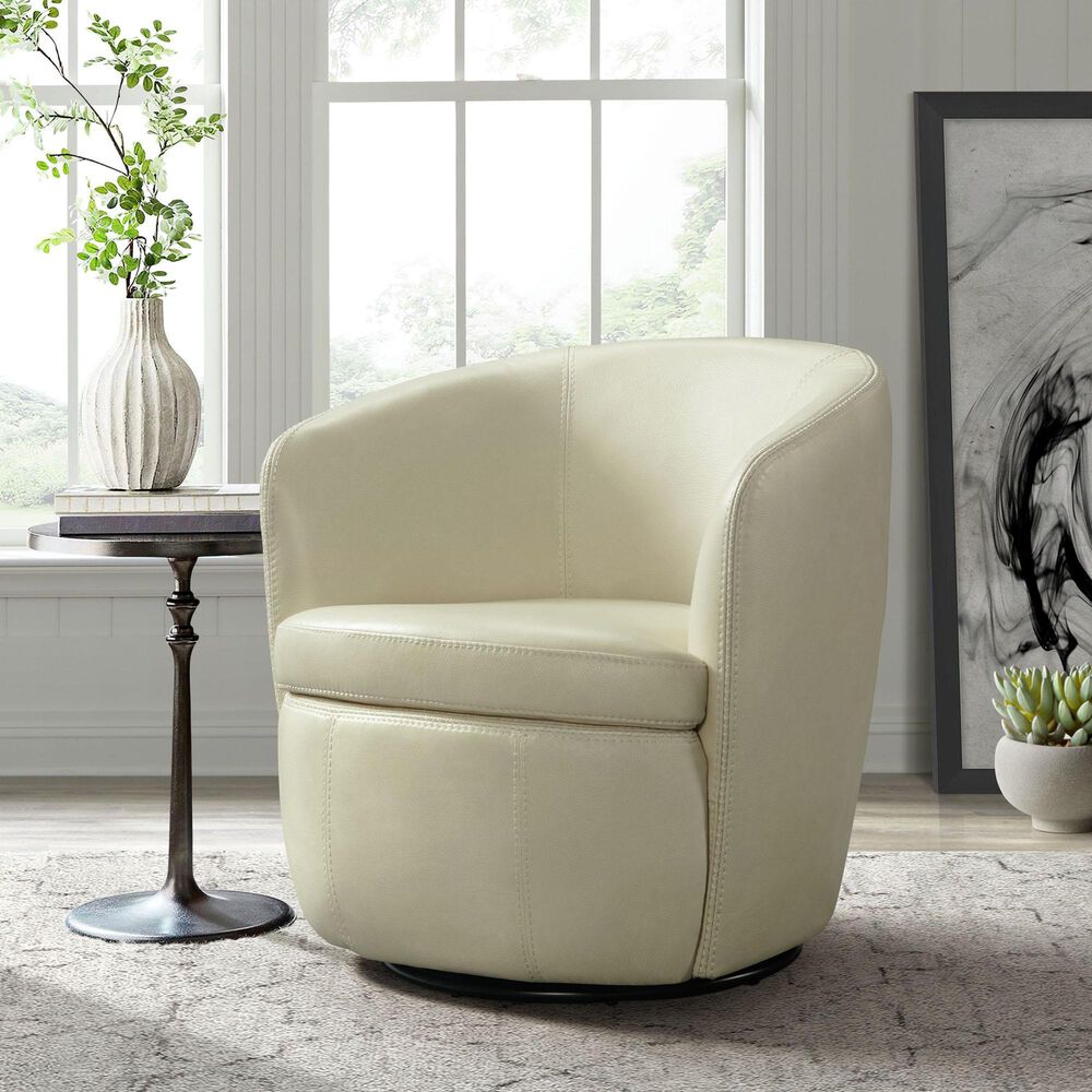 Mayberry Hill Vito Swivel Chair in Cream, , large