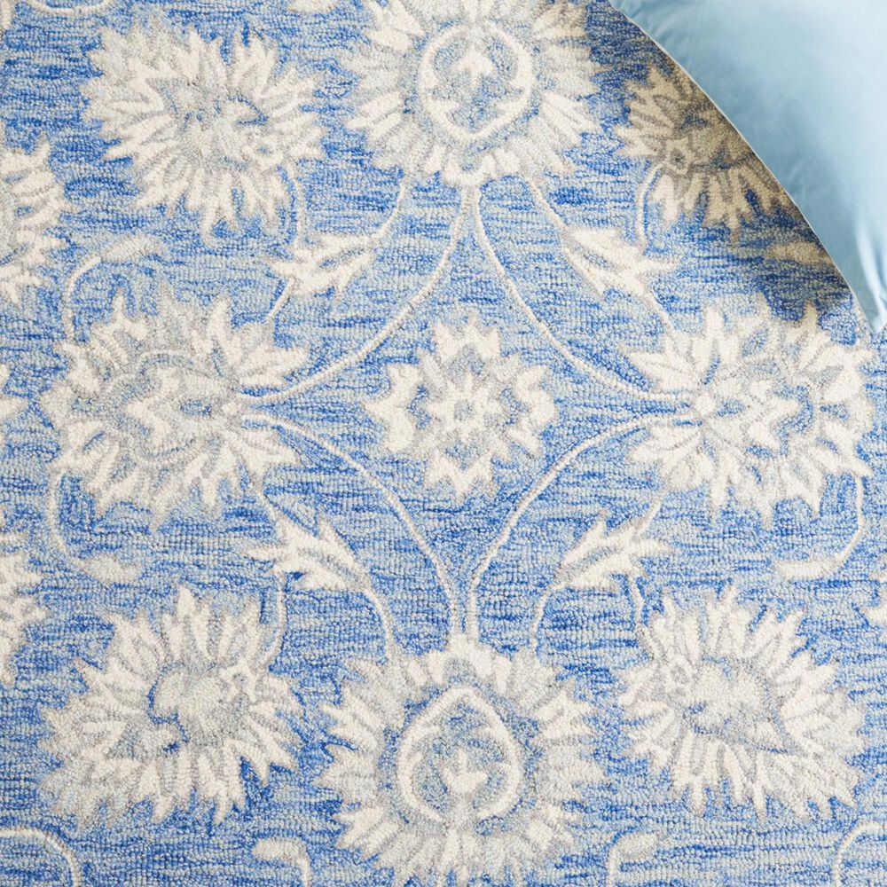 Safavieh Micro-Loop MLP536M 5&#39; x 8&#39; Blue and Ivory Area Rug, , large