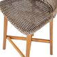 Hearth and Haven Lymington Outdoor Wicker Barstool with Teak Frame in Light Brown (Set of 2), , large