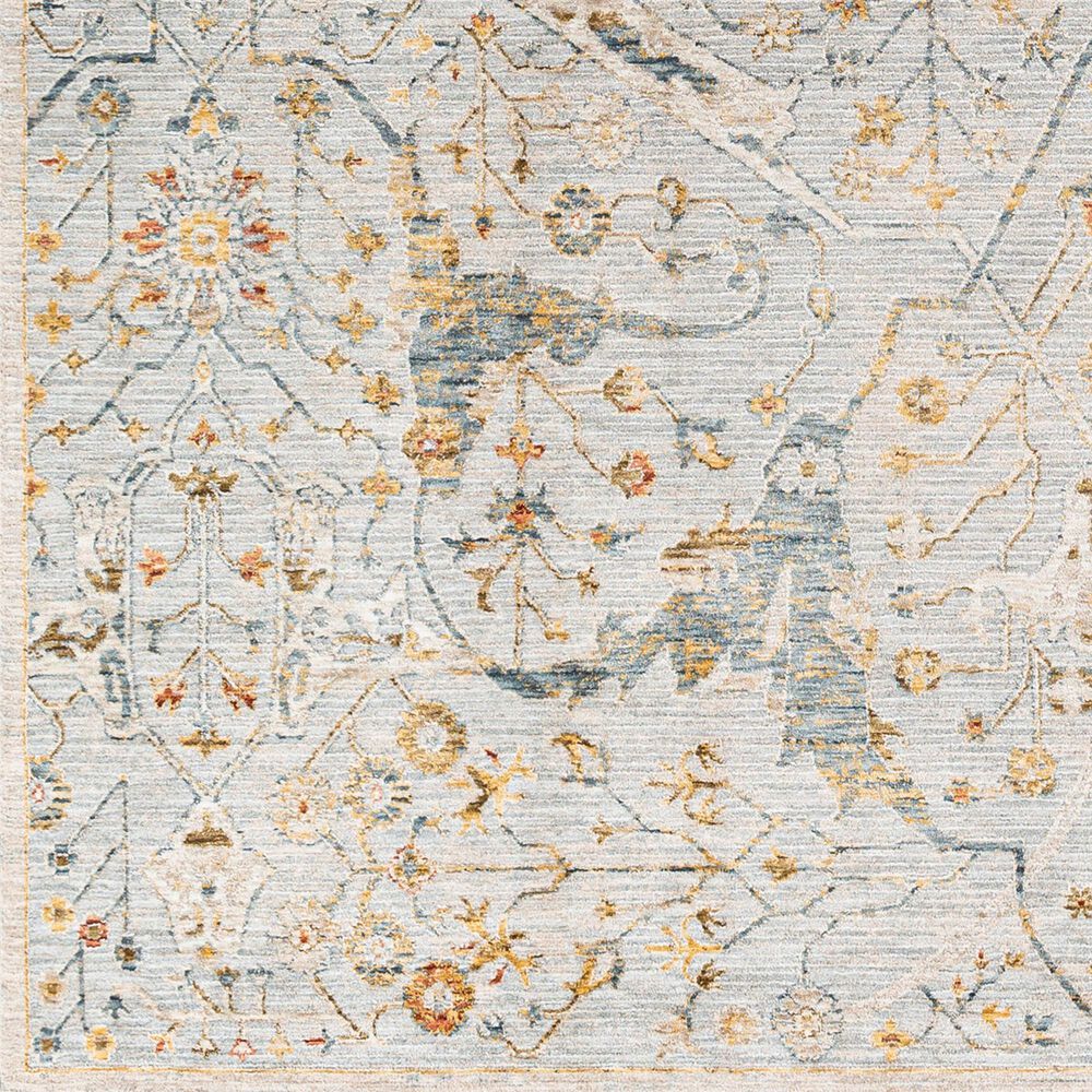Surya Reina Denim, Light Gray, Cream, Tan, Mustard, Olive and Rust 2' x 2'11" Area Rug, , large