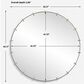 Uttermost Pali Round Wall Mirror in Black and Antiqued Brushed Gold, , large