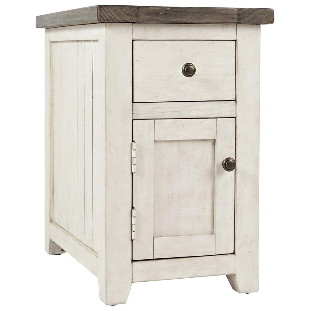 Waltham Madison County Chairside Table in Vintage White, , large