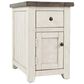 Waltham Madison County Chairside Table in Vintage White, , large