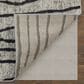 Feizy Kano Striped 7"10" x 10" Ivory and Charcoal Area Rug, , large