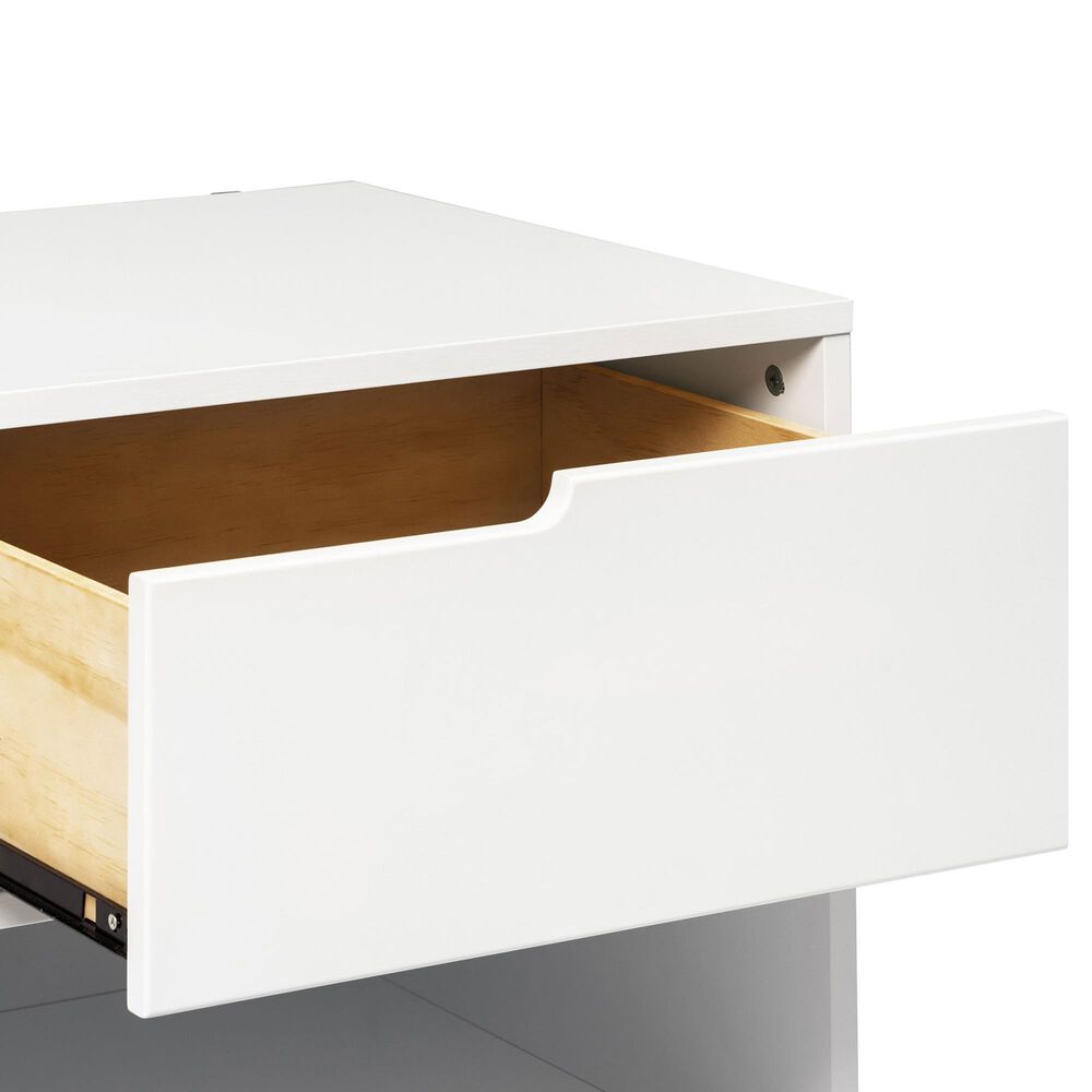 Babyletto Hudson 1 Drawer Nightstand with USB Port in White, , large