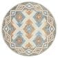 Safavieh Micro-Loop Southwestern 5" Round Blue and Beige Area Rug, , large