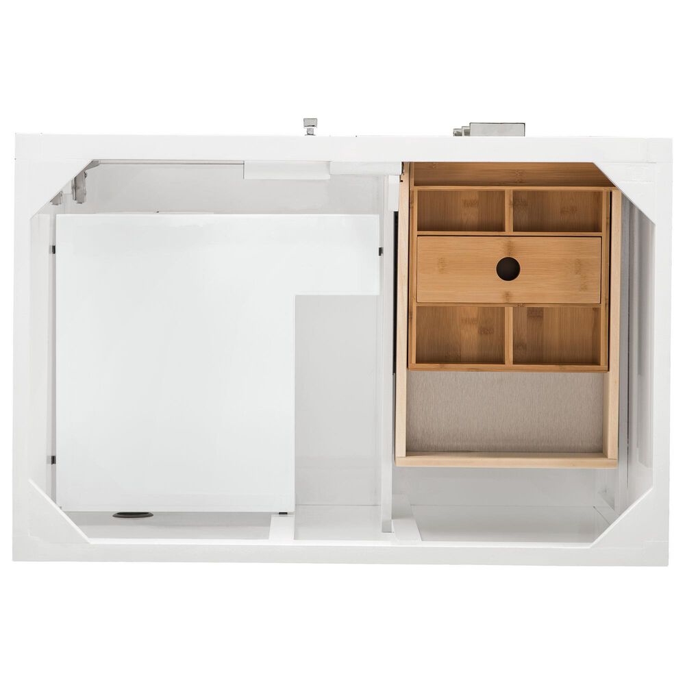 James Martin Vanities Addison 36" Single Vanity Cabinet in Glossy White with 3 cm White Zeus Quartz Top and Rectangular Sink, , large