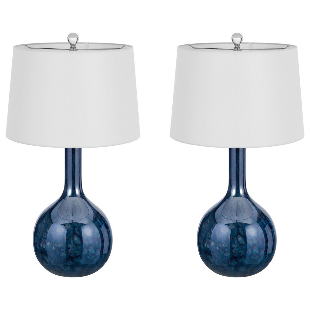 Cal Lighting Nivala Table Lamp in Antique Blue Luster &#40;Set of 2&#41;, , large