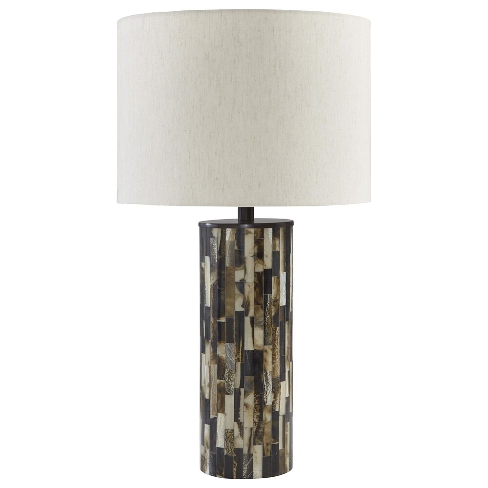Ashley Ellford Table Lamp in Black, Brown and Cream, , large