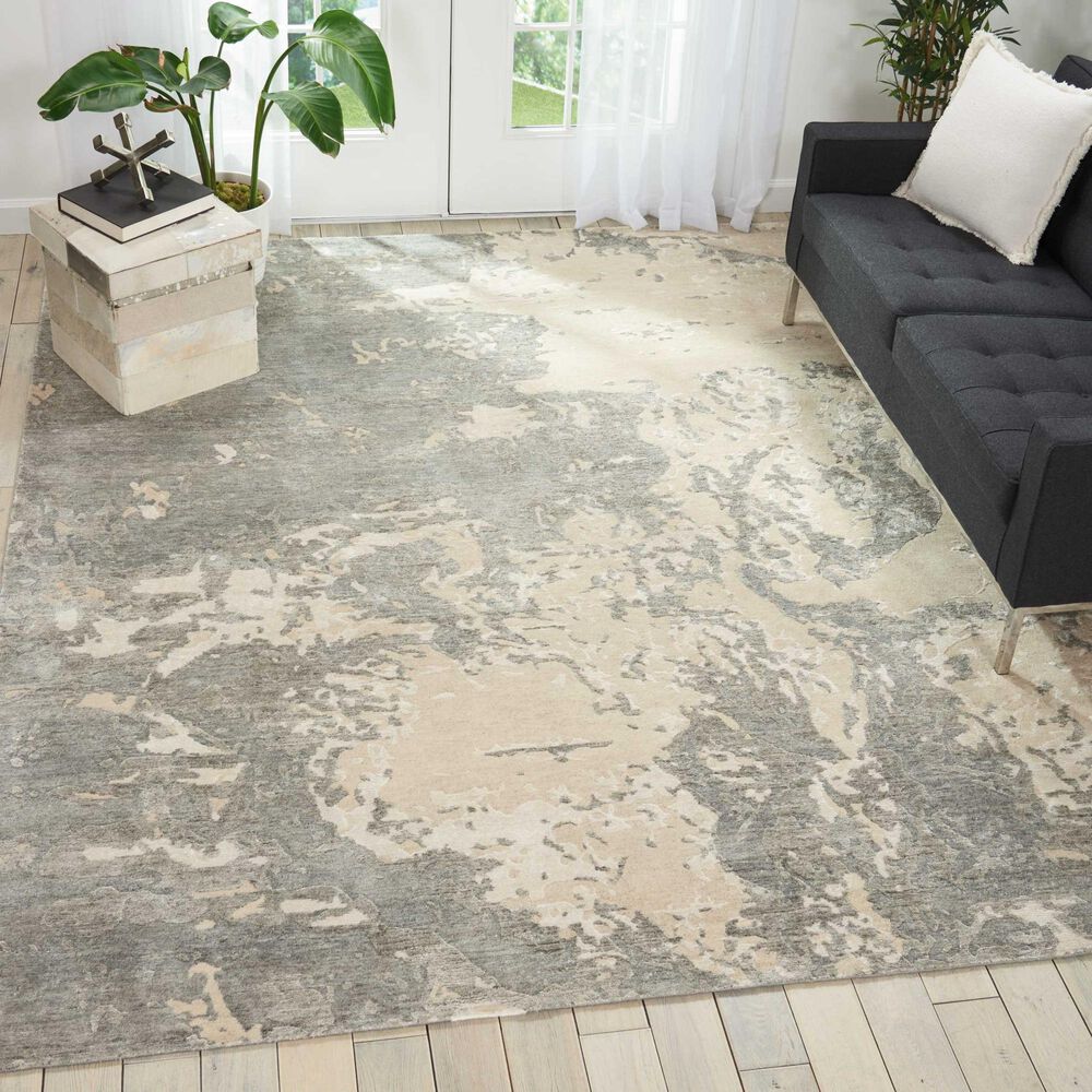 Nourison Silk Shadows 7&#39;9&quot; x 9&#39;9&quot; Sand Area Rug, , large