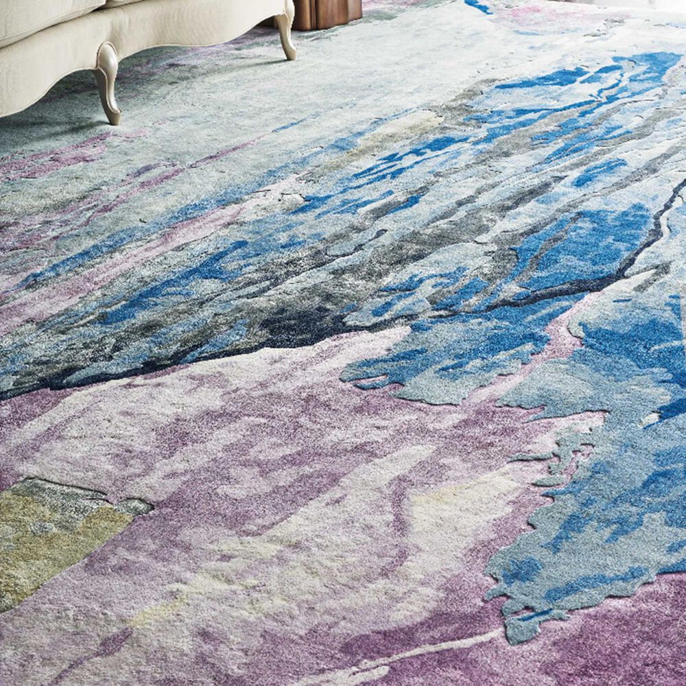 Nourison Prismatic PRS11 9&#39;9&quot; x 13&#39;9&quot; Silver, Purple and Blue Area Rug, , large