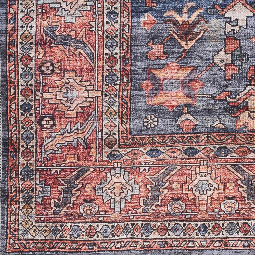 Nourison Grand Washables 2&#39; x 4&#39; Navy Brick Area Rug, , large
