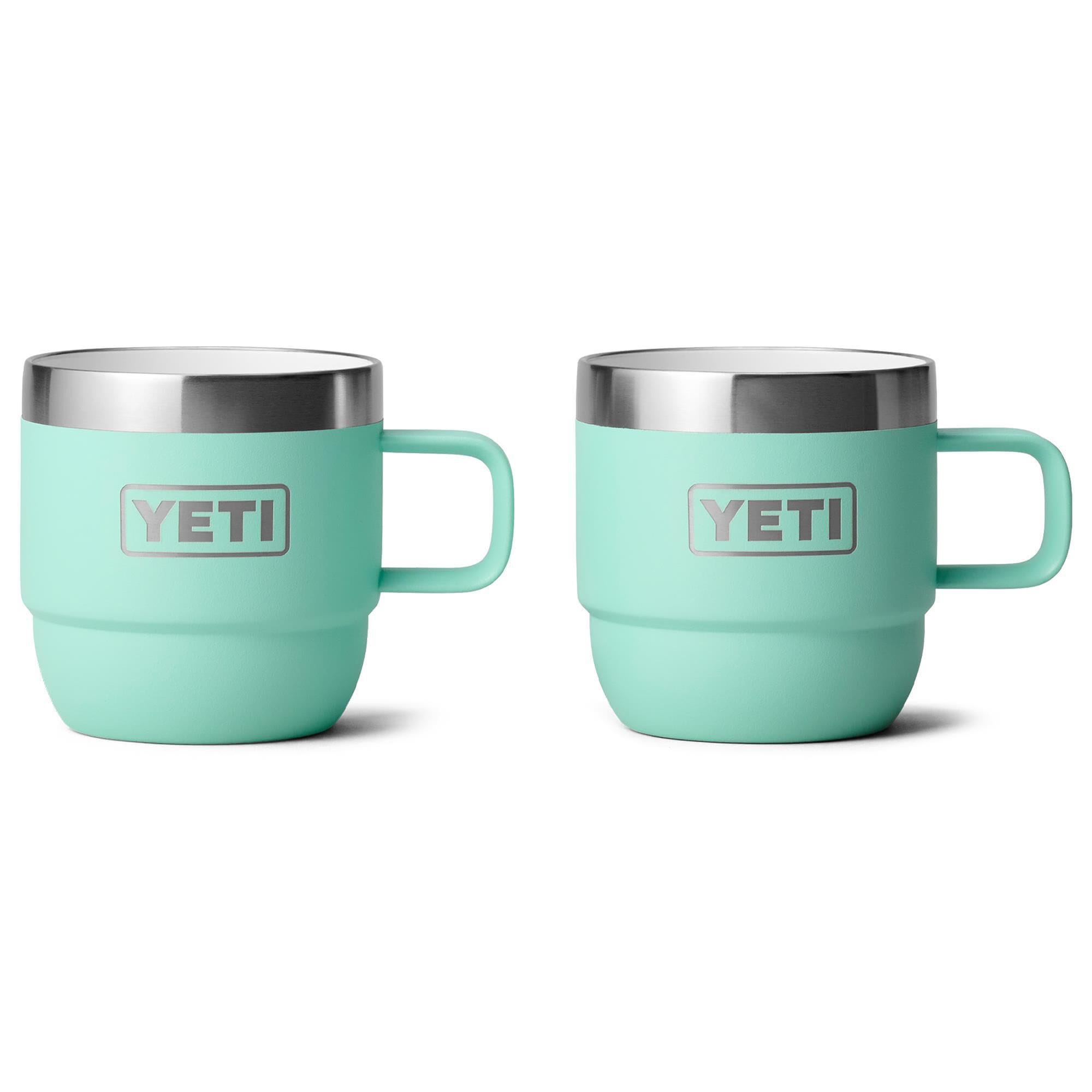 YETI Rambler 6 Oz Stackable Mug in Seafoam and Stainless Steel (Set of 2)