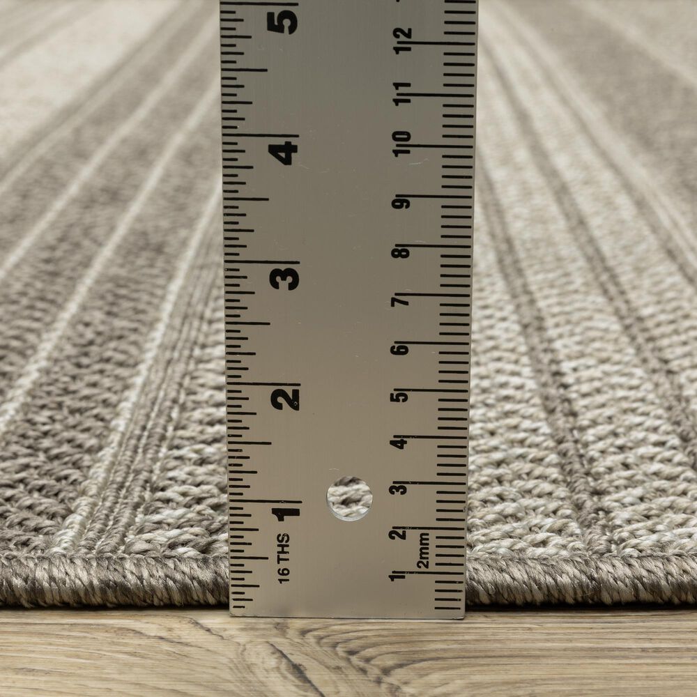 Oriental Weavers Caicos CA06A 1&#39;10&quot; x 7&#39;6&quot; Grey Runner, , large