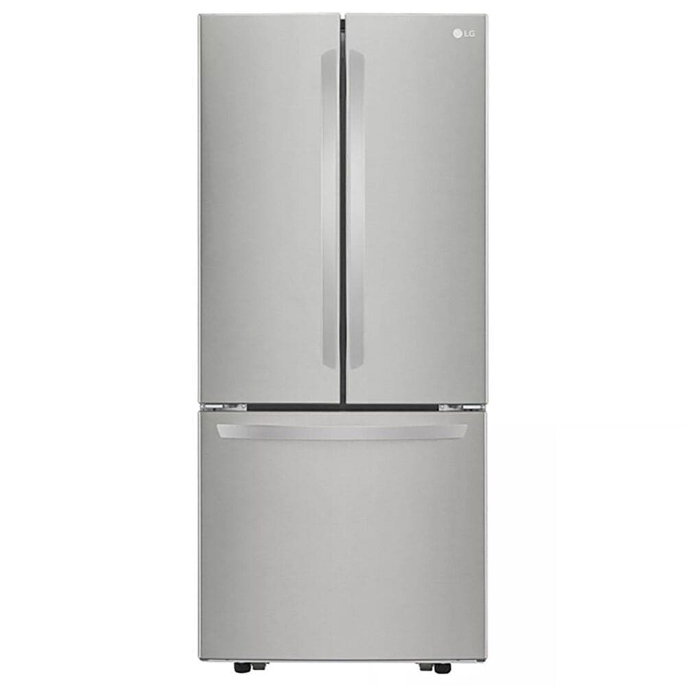 LG 21.8 Cu. Ft. 3-Door French Door Refrigerator with Smart Cooling System in Stainless Steel, , large