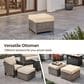 HOMLUX 5-Piece Outdoor Wicker Patio Furniture Set in Beige, , large