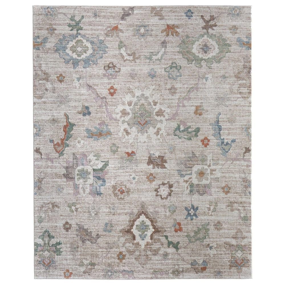 Feizy Dartmouth 39QKF 1"6" Square Beige and Multicolor Area Rug, , large