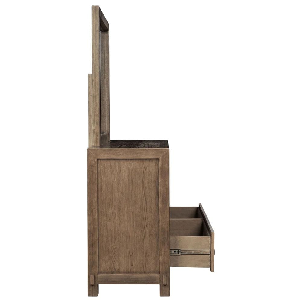 Urban Home Roycroft 7 Drawer Dresser and Mirror in Brown, , large