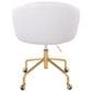Lumisource Claire Task Chair with White Cushion in Gold, , large