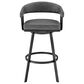 Blue River Chelsea 30" Swivel Barstool with Vintage Gray Cushion in Matte Black, , large