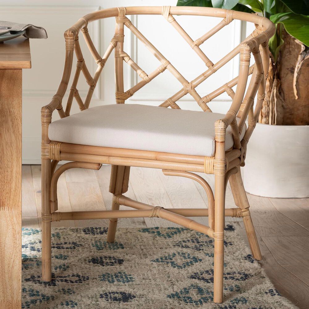 Baxton Studio Padma Arm Chair in Natural, , large