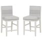 Linon Home Decor Regina Counter Stool with Light Grey Cushion in White (Set of 2), , large