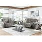 Ashley Mixed Motion Power Reclining Sofa in Shadow, , large
