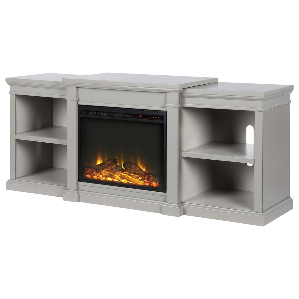 DHP Manchester 65.16" TV Stand with Fireplace in Gray, , large