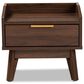 Baxton Studio Lena 1-Drawer Nightstand in Walnut Brown, , large