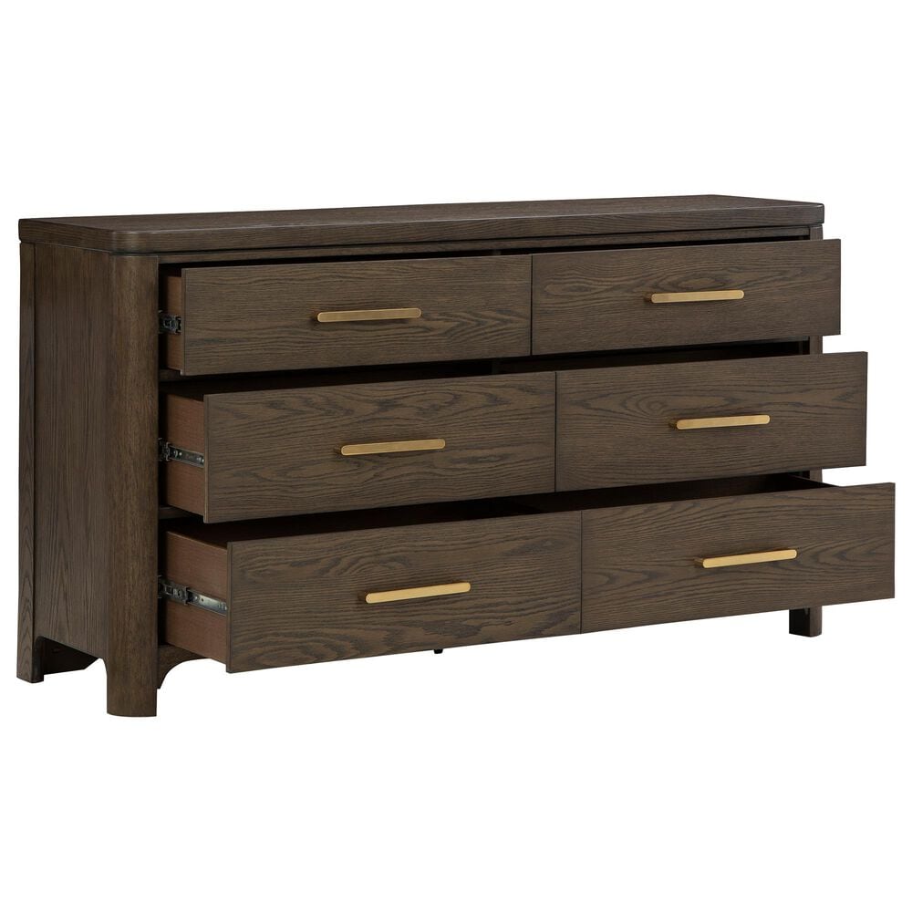 Ashley Radkin 6 Drawer Dresser in Burnished Brown, , large