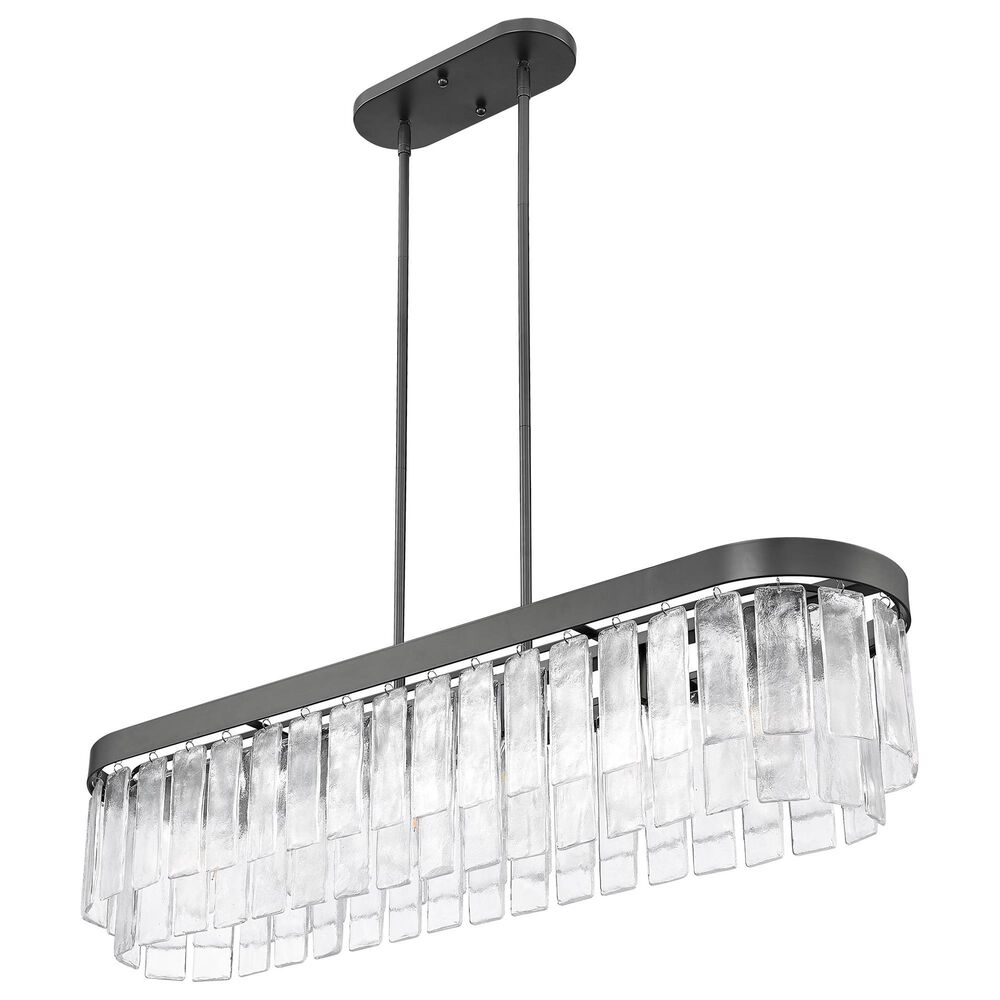 Golden Lighting Ciara 6-Light Linear Pendant in Matte Black, , large