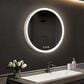 HOMLUX 28" Round LED Bathroom Vanity Mirror in Silver, , large