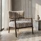 Furniture of America Premier Accent Chair in Malted Linen Stripe, , large